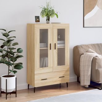 vidaXL Aparador Alto Madera De Ingenier&iacute;a Roble Sonoma 69,5x31x115 Cm Vidaxl