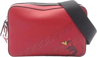 Fendi Pre-owned Diagonale Leren Schoudertas Limited - Heren - Vintage Schoudertas - Rood - ONE Size - Leer - Vintage