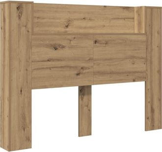 vidaXL Headboard Cabinet with Shelf Artisan oak Engineered wood Vidaxl