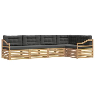 vidaXL Conjunto De Sof&aacute;s De Exterior 5 Pcs Blanco Y Antracita Vidaxl