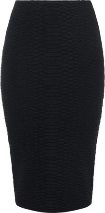 Elisabetta Franchi Rokken, Dames, Zwart, S, Gebreide rok met slangenprint