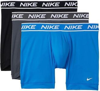 Nike All Day Micro Boxer Brief 3-Pack Mens Underwear Photo Blue/Iron Grey/Black : 2XL, Elastane/Jersey/Polyester