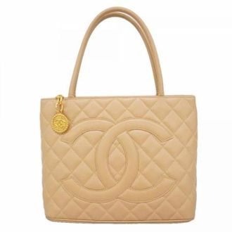 Chanel Pre-owned Tote Bags, female, Beige, Size: ONE SIZE Pre-owned Vintage Tote Bag