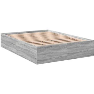 vidaXL Vidaxl - Estructura De Cama Madera De Ingenier&iacute;a Gris Sonoma 140x200 Cm