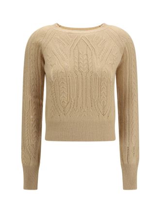 Ermanno Scervino Beige Crew Neck Sweater
