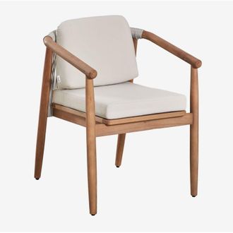 Sklum Sklum - Silla De Jard&iacute;n Con Reposabrazos En Madera De Eucalipto Aderyn