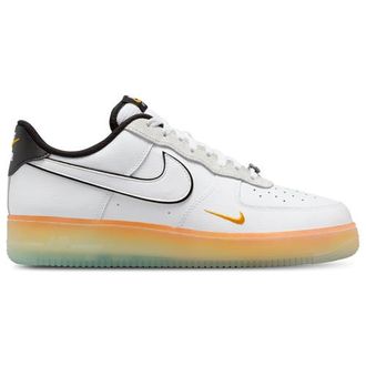 Nike Mens Air Force 1 07 - Basketball Shoes Black/White/Orange Peel Size 10.0
