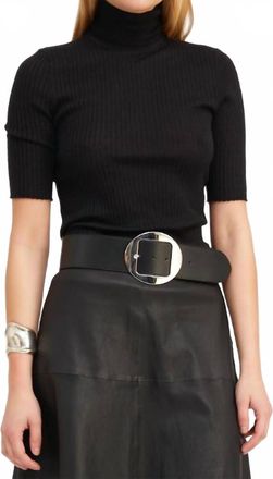 SPRWMN Turtleneck Top In Black