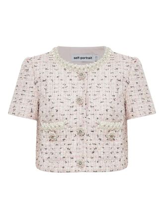 Self Portrait tweed top - Pink