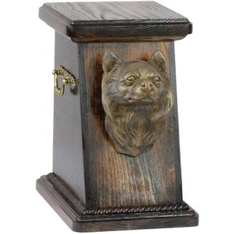 OEM Chihuahua De Pelo Largo - Urna Para Cenizas De Perro, Elegante Urna Con Estatuilla, Urna Conmemorativa Con Busto De Perro De Art-dog