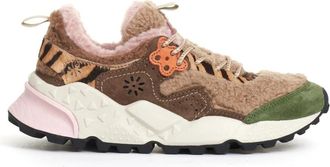 Flower Mountain Teddy Sneakers - Dames - Sneakers - Veelkleurig - 38 EU - Leer - Schoenen