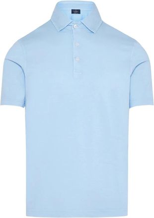 Barba Tops, Heren, Blauw, 3Xl, Katoen, Katoenen Polo Shirt Gemaakt in Italië