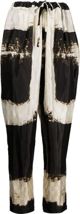 Masnada drawstring tapered-leg trousers - women - Viscose - 42 - Black