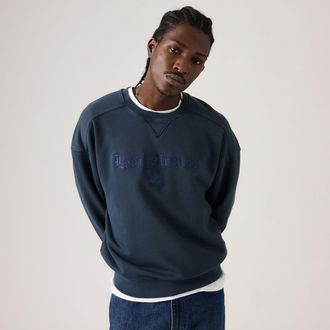 Levi's Boxy Graphic Crewneck Sweatshirt - Mens - XL - Blue