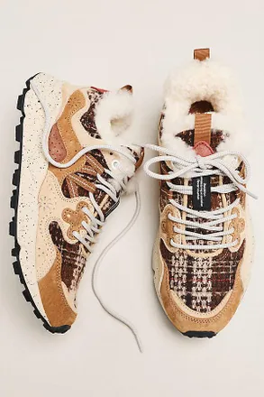 Flower Mountain Yamano 3 Faux Shearling Hiking Sneakers