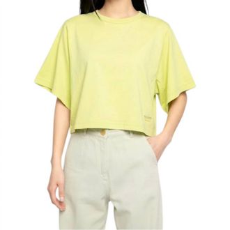 Forte_Forte Oversized Stella Cropped Tee In Yellow