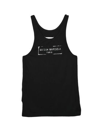 Maison Margiela Black Viscose-Blend Scoop Tank Top