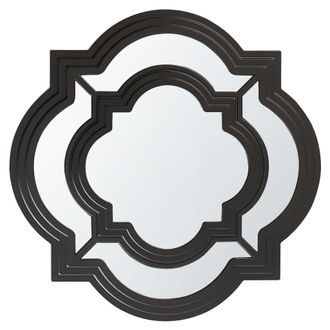 Beliani Beliani - Espejo De Pared Negro 51 Cm Material Sint&eacute;tico Colgante Forma Irregular Cobeta