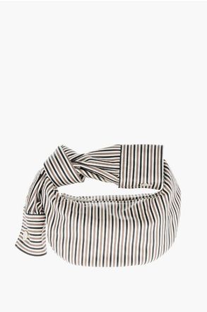 Bottega Veneta Borsa Hobo in Pelle a Righe con Nodo taglia Unica