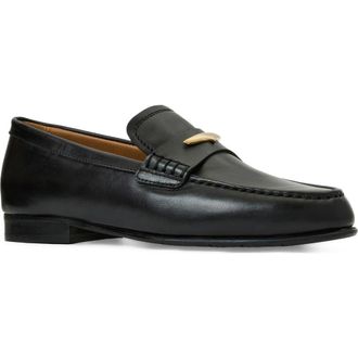 Aquatalia Elia Weatherproof Loafer in Black Soft Calf at Nordstrom, Size 10.5