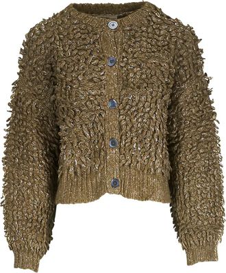 Odeeh Cardigan in maglia chunky - Verde