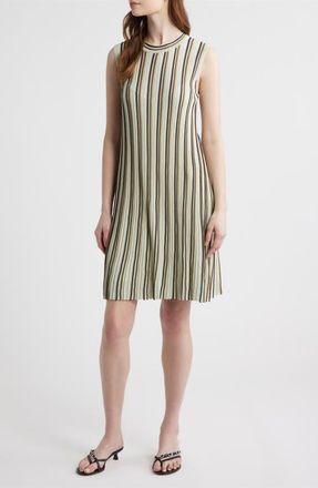 Rag & Bone Victoria Stripe Rib Shift Dress in Blue Multi at Nordstrom, Size Xx-Small
