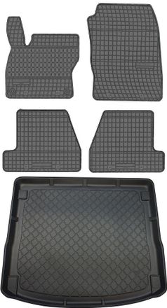 OEM Juego De Alfombrillas De Goma Para Coche Y Alfombrilla Para Maletero Para Ford Focus Iii Estate (marzo De 2011 A Agosto De 2018)