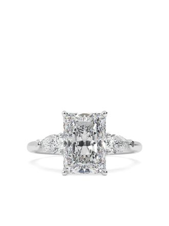 Tilla 14kt witgouden trouwring met diamant - Zilver