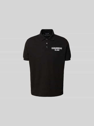 Dsquared2 Regular Fit Poloshirt aus Baumwolle in Black, Gr&ouml;&szlig;e XXL