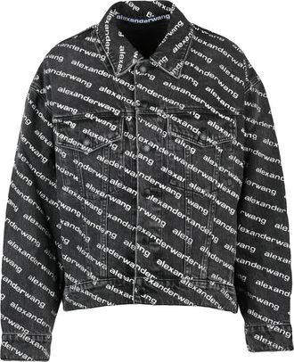 Alexander Wang Grey Cotton Logo Jacket