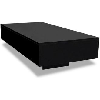 vidaXL Mesa De Centro Negro Brillante Vidaxl