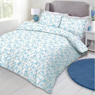 Lewis's Nadia Paisley Duvet Set - Double | TJ Hughes Blue