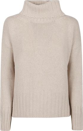 Aragona Long Sleeve Turtle Neck Sweater - Dames - Cashmere truien - Bruin - XS - Kasjmier - Truien & Vesten