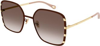 Chloé CH0143S 005 Womens Sunglasses Brown Size 59