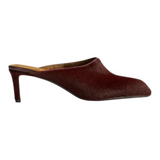 Khaite Colt Mule 50 - Dames - Muiltjes - Rood - 37 EU - Leer - Schoenen