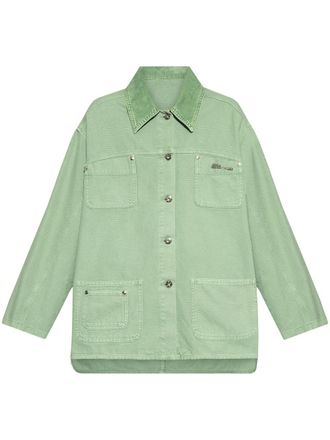 Blumarine Giacca-camicia con tasche - Verde