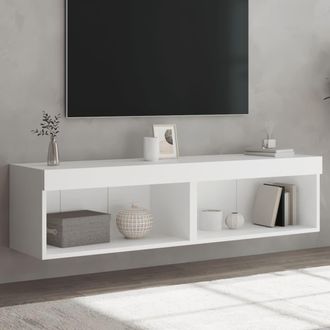 vidaXL Vidaxl - Muebles Para Tv Con Luces Led 2 Uds Blanco 60x30x30 Cm