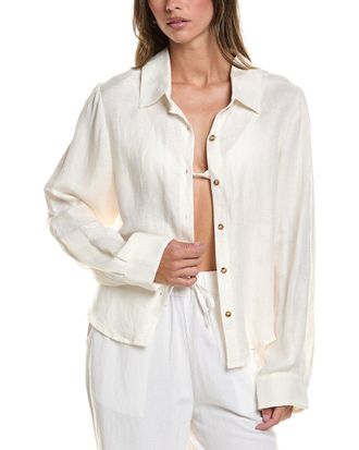 Anemos Anemos Linen-Blend Phillips Button-Down Shirt