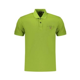 Napapijri Tops, Heren, Groen, M, Katoen, Verde Cotton Polo