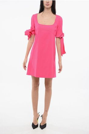 Pinko Squared Neckline VERDICCHIO Flared Dress with Bow on The Sle size 44