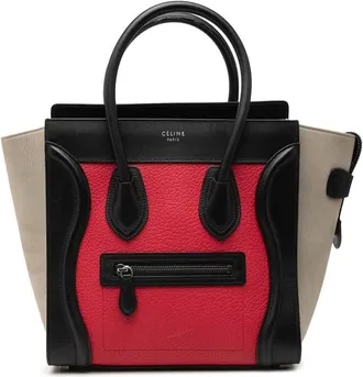 Celine Pre-owned Celine Micro Tricolor Leather Luggage Tote Ladies O8M7Y73HFG7CD76A