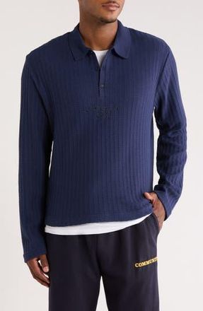 Honor The Gift Long Sleeve Polo in Navy at Nordstrom Rack, Size Medium