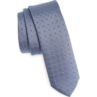 BOSS Neat Silk Blend Tie in Lt Past/bu at Nordstrom Rack