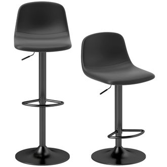HOMCOM Taburetes de bar 40.5x44x104 cm negro