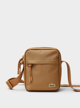 Lacoste Mens Croc-logo small crossbody bag