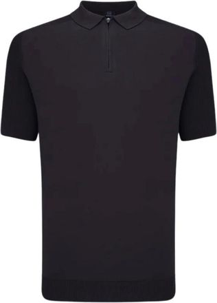 Genti Polo Half Zip - Heren - Polos - Zwart - XL - Tops