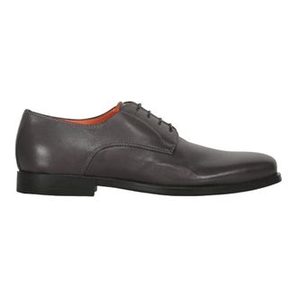 Santoni Business Shoes, male, Gray, Size: 10 1/2 US Lace-up Shoes