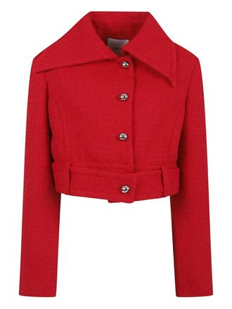 Patou tweed button jacket - women - Wool/Polyamide/Viscose/Polyester - 38 - Red