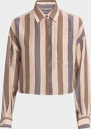 Rag & Bone Beatrice Cropped Linen Shirt