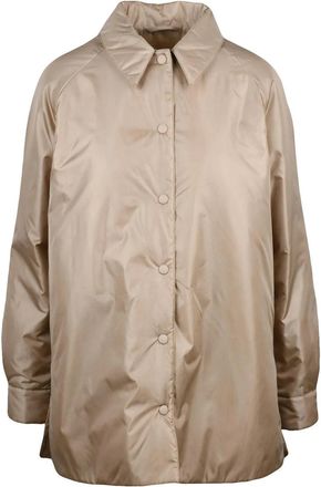Aspesi Beige Padded Snap Button Polyamide Shirt